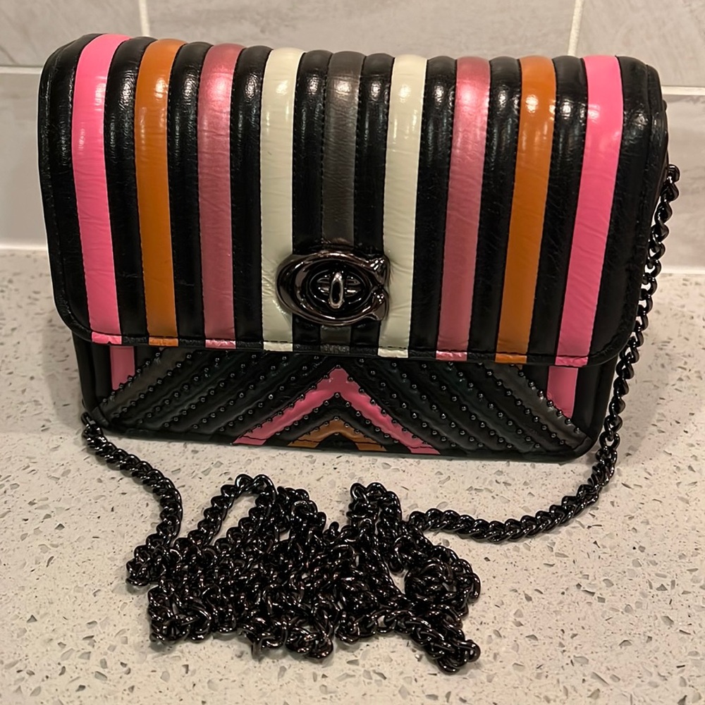 NWT! COACH COLORBLOCK QUILTED BOWERY LEATHER CROSSBODY BAG